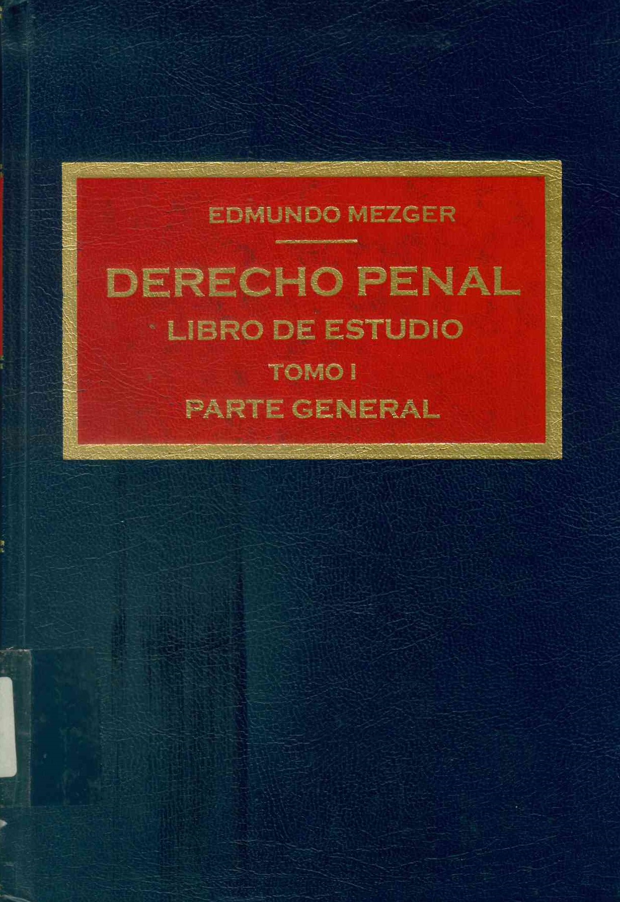 Derecho penal.  Libro de estudio.
