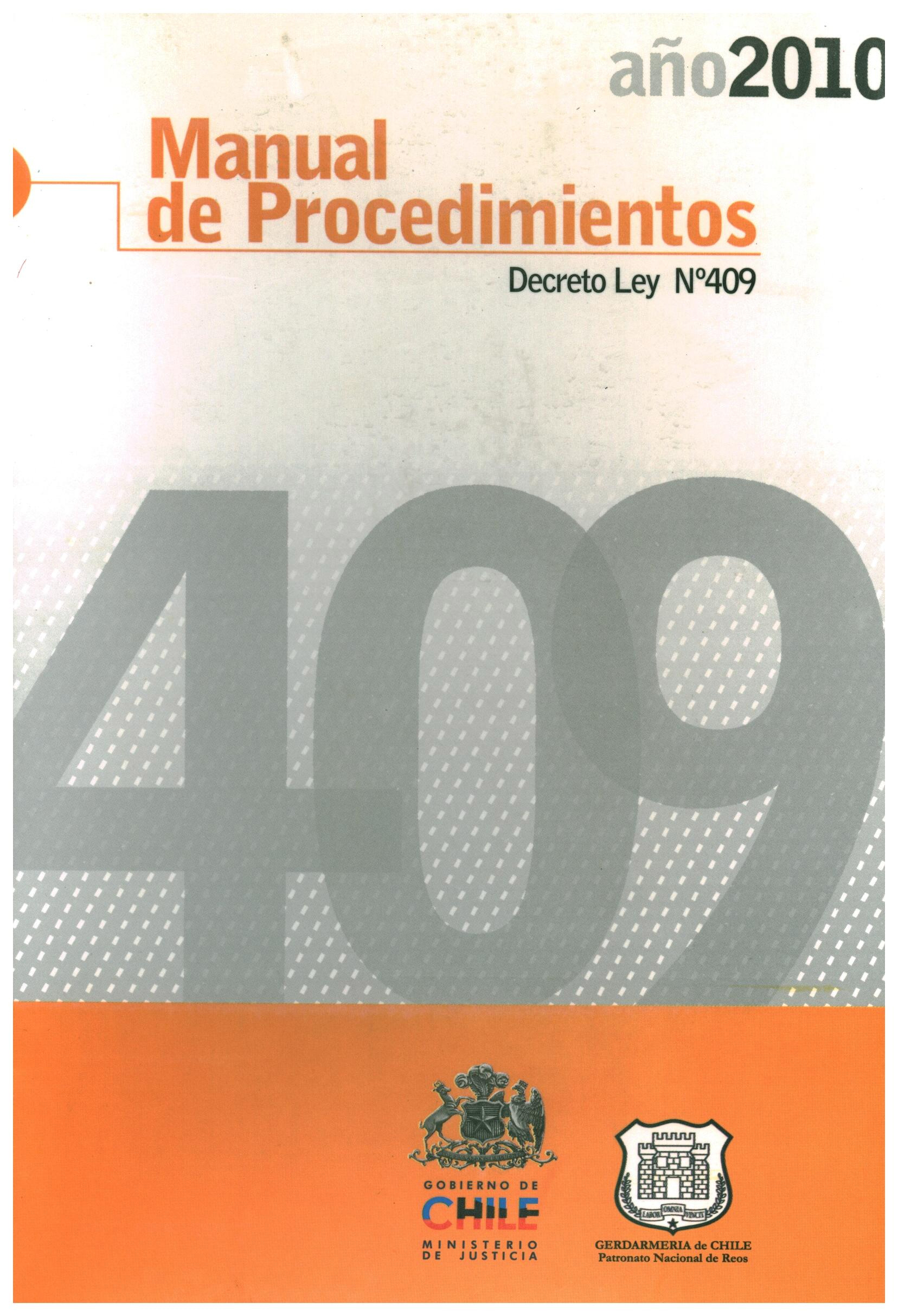 Manual de procedimientos Decreto ley N°409