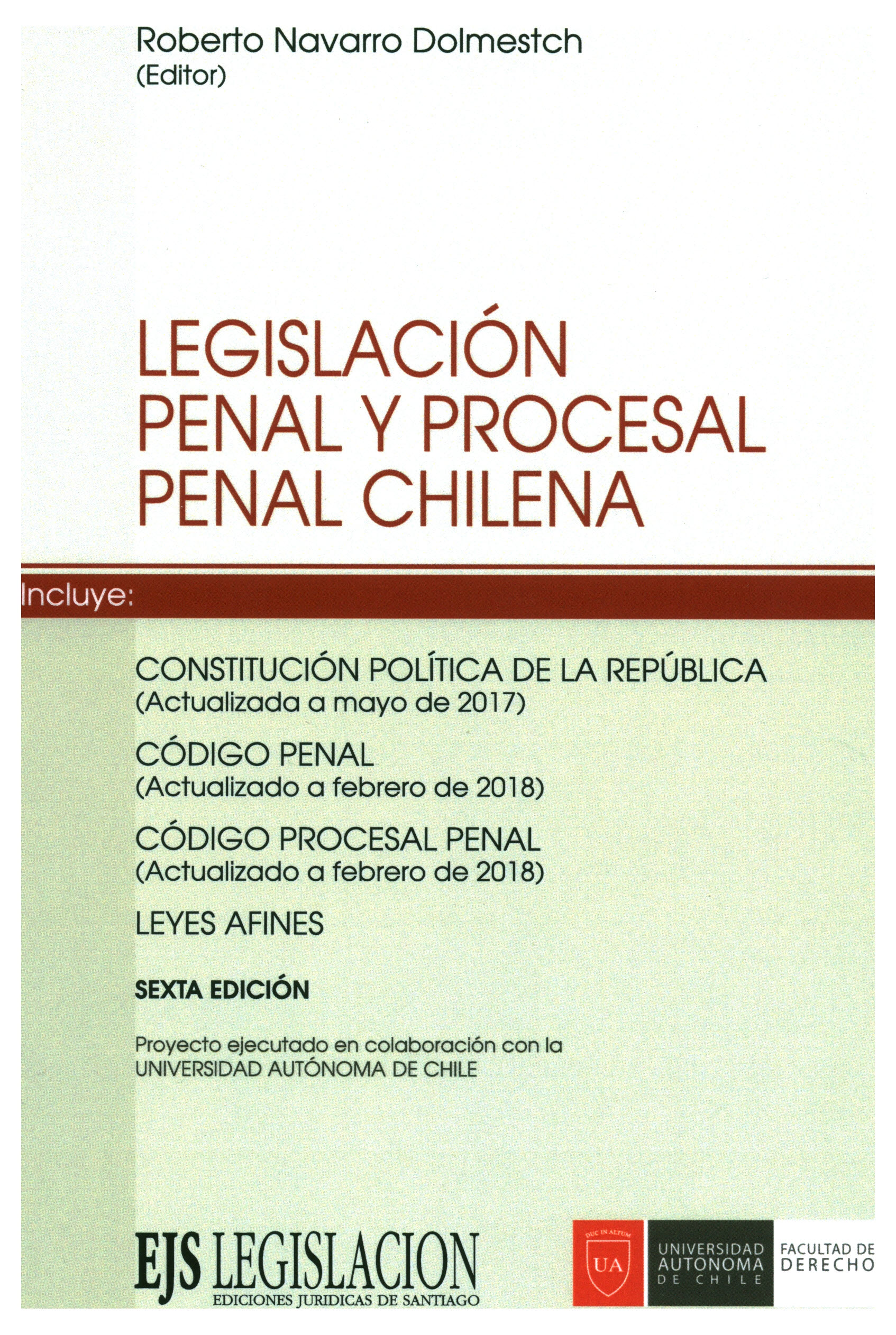 Legislación penal y procesal penal chilena
