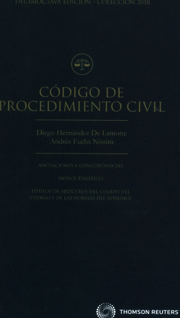 Código de procedimiento civil : Anotaciones, títulos de artículos, concordancias e índice temático