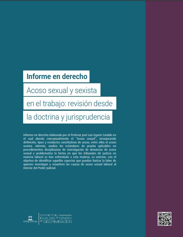 Informe en derecho Acoso sexual y sexista en el trabajo: revisión desde la doctrina y jurisprudencia 