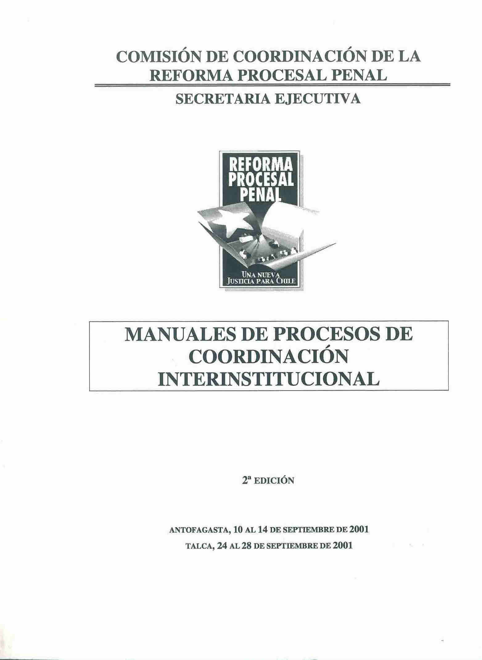 Manuales de procesos de coordinación interinstitucional