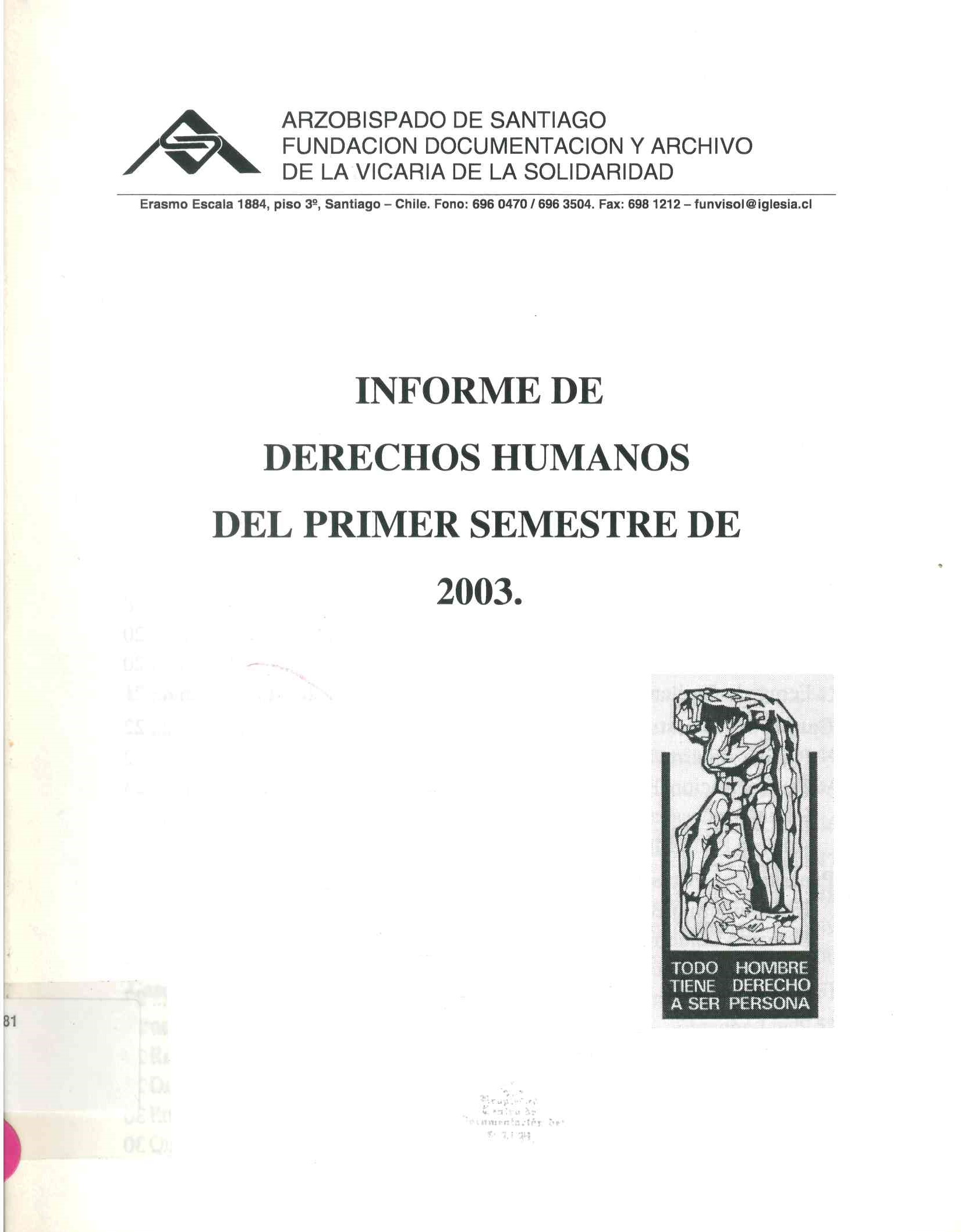 Informe de derechos humanos del primer semestre 2003
