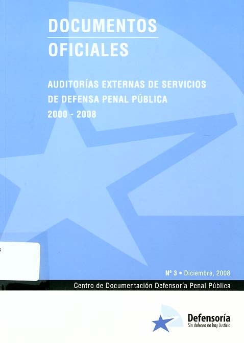 Auditorías externas de servicios de defensa penal pública 2000-2008