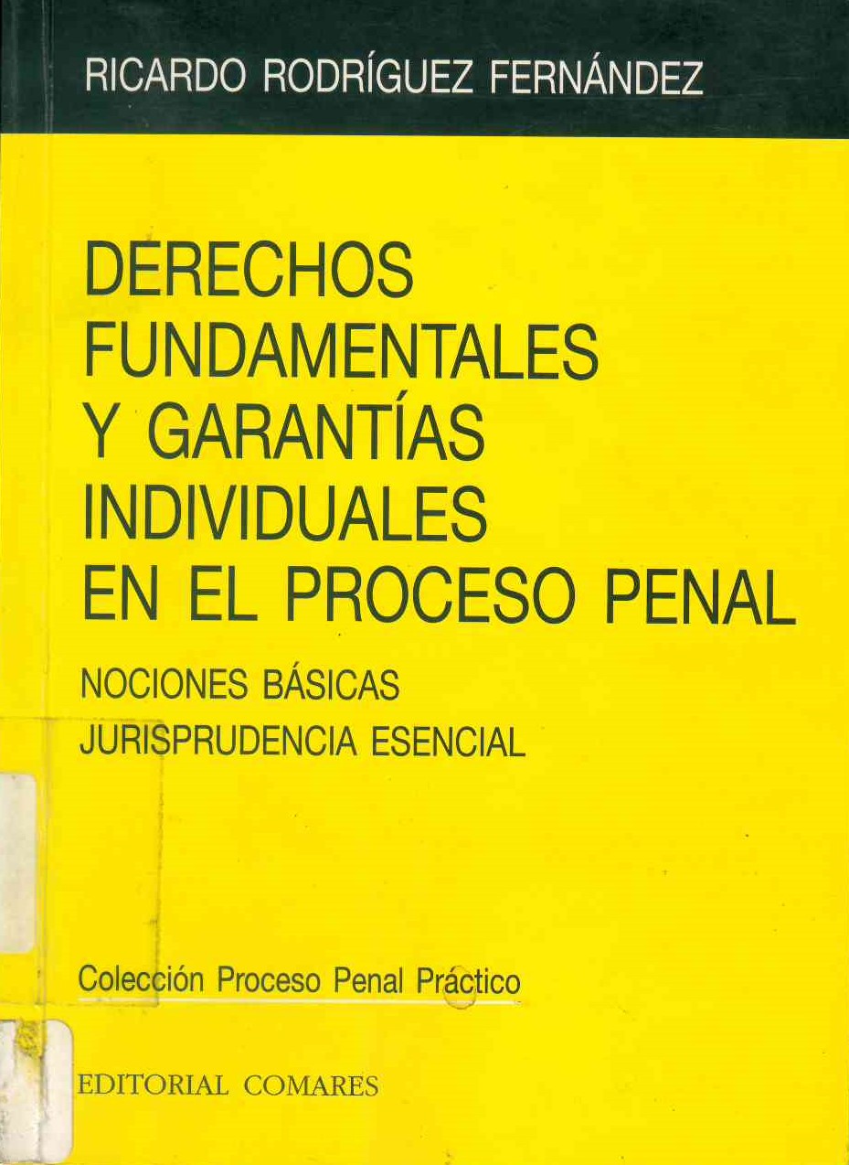 Derechos fundamentales y garantías individuales en el proceso penal. : (Nociones básicas-jurisprudencia esencial)