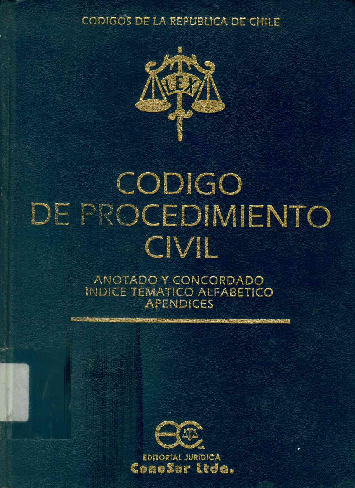 Código de procedimiento civil. Anotado y concordado