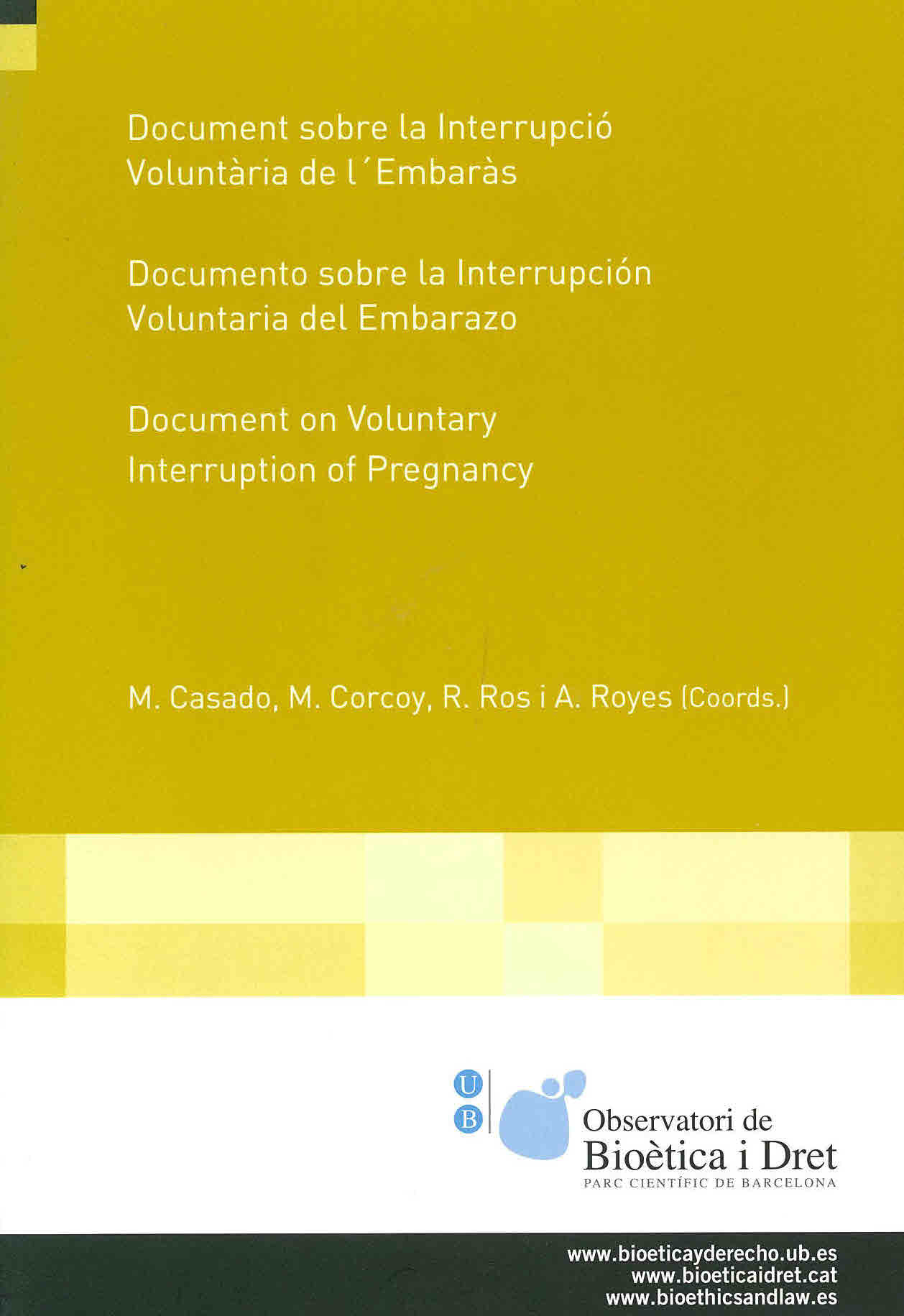 Documento sobre la interrupción voluntaria del embarazo