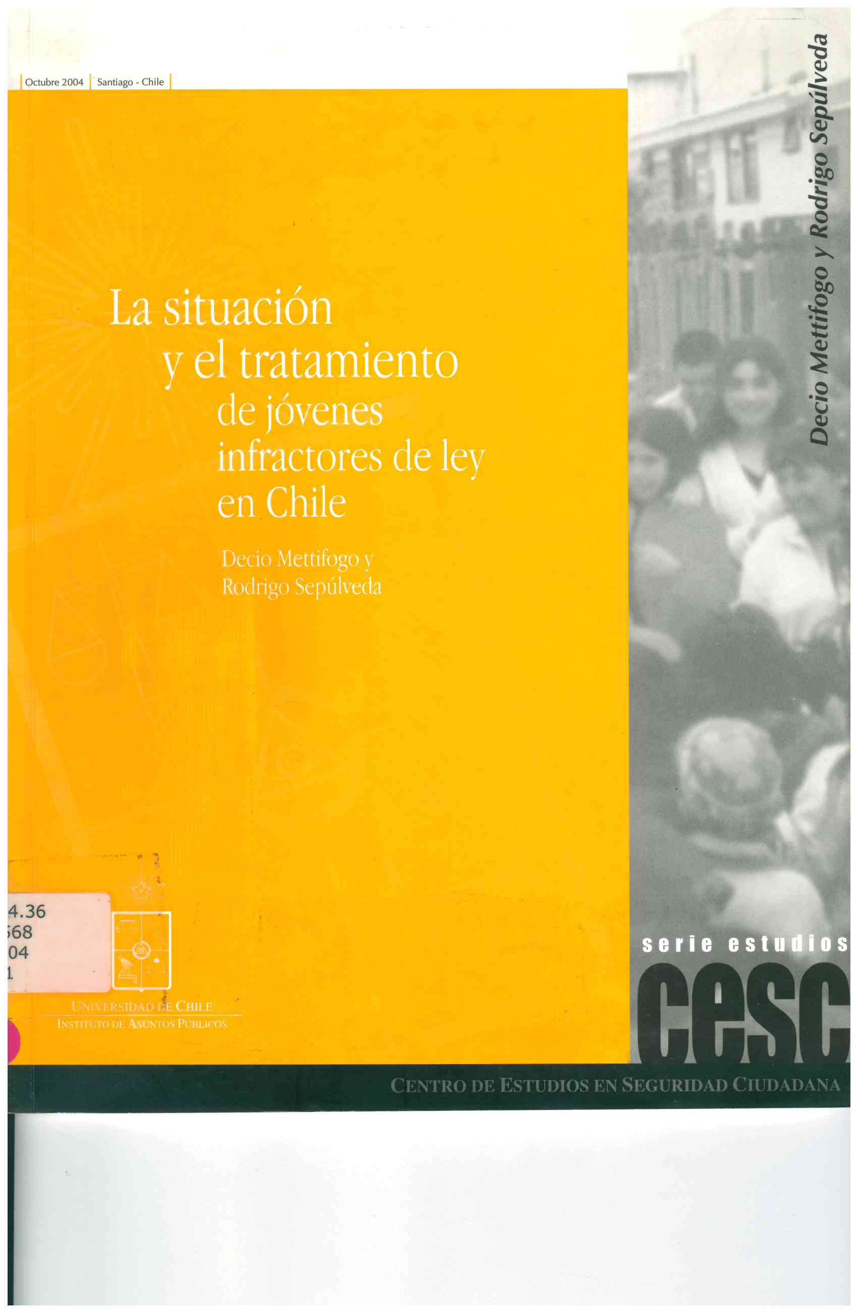 La situación y el tratamiento de jóvenes infractores de ley en chile